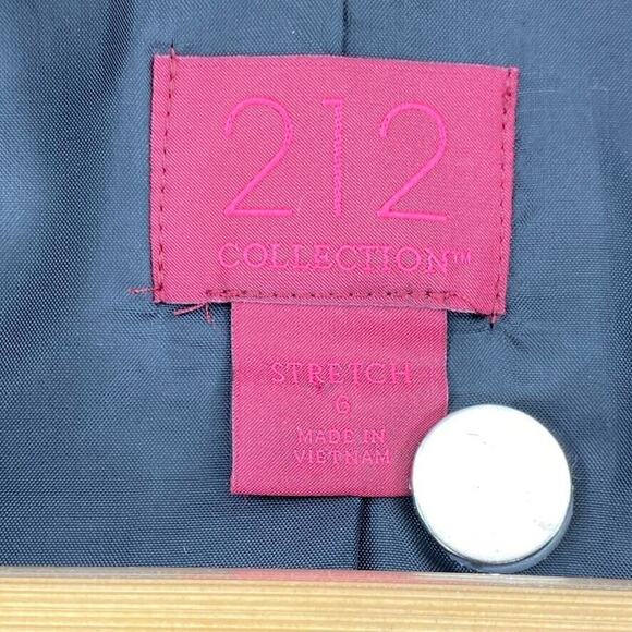 212 Collection Blazer Womens 6 Black Stretch 2 Button Long Sleeve Lined Career - Picture 2 of 12